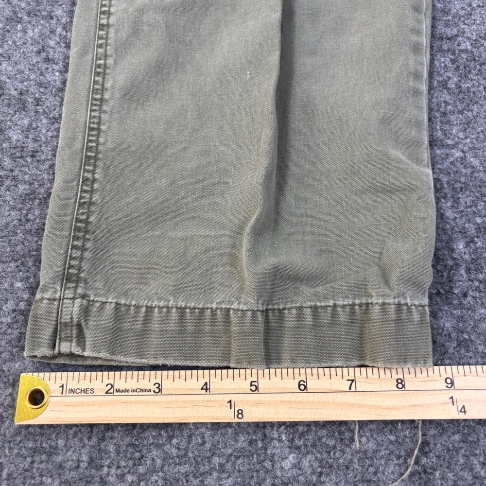 Old‎ Navy VTG Khakis Mens 34x32 Green Canvas Chino Pants Straight Rugged *Flaw - Picture 7 of 12